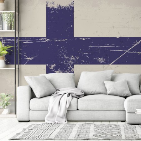 Bild på Grunge Finnish Flag