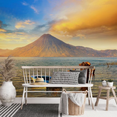 Picture of Sunset at the Lake Atitlan