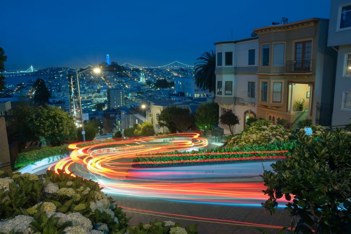 Afbeeldingen van Lombard Stret in San Francisco
