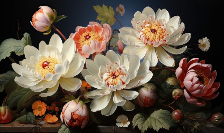 Lotus Flowers Close Up photowallpaper Scandiwall