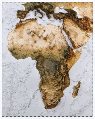 Picture of 3D World map of the Africa