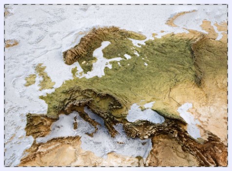 Picture of 3D World map of the Europe