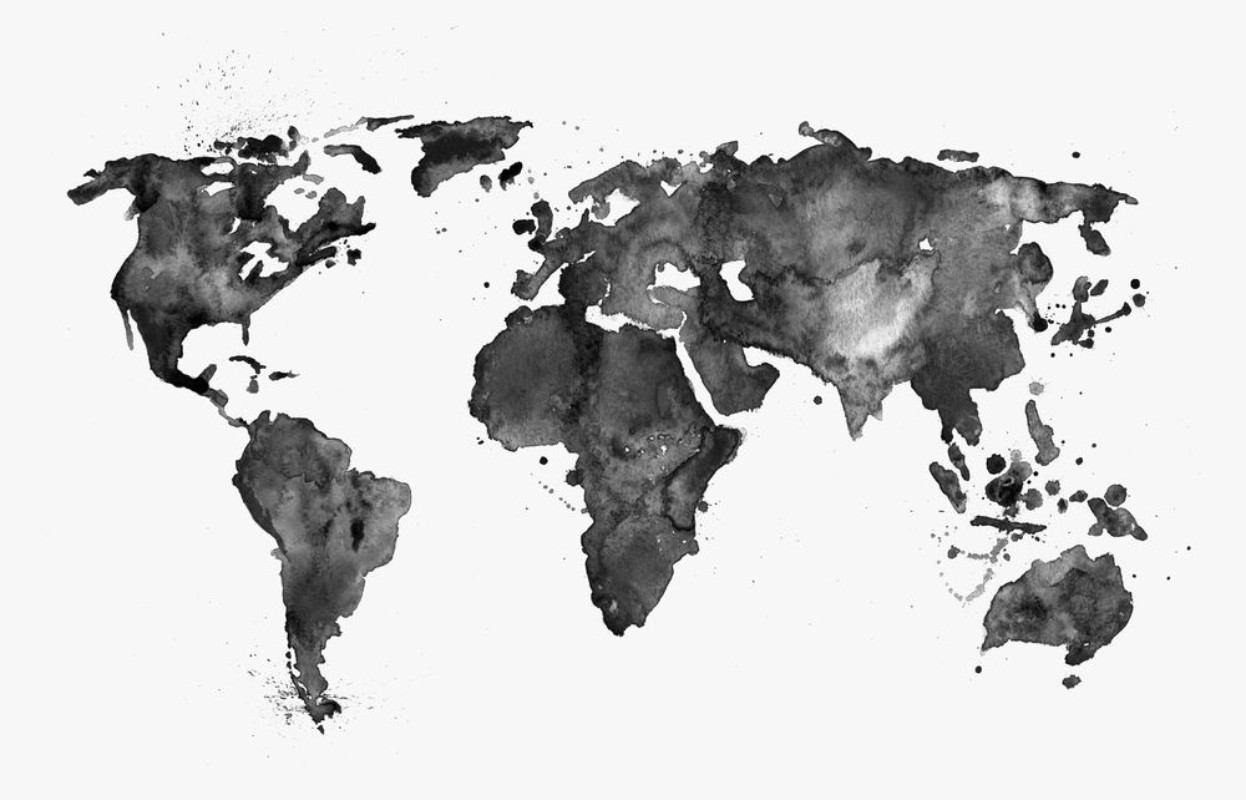 Afbeeldingen van Watercolor World Map