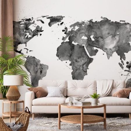 Afbeeldingen van Watercolor World Map