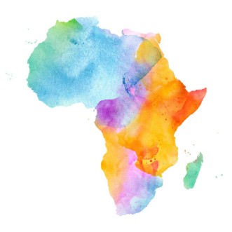 Bild på Multicolor Africa Map