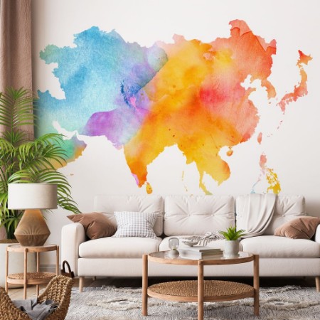 Picture of Multicolor Asia Map