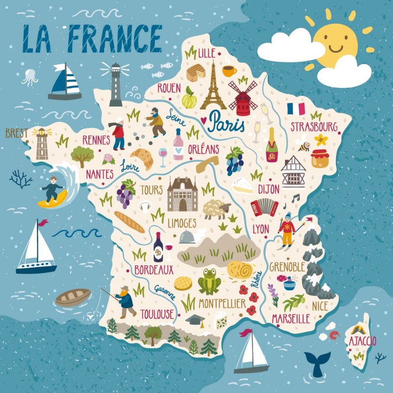 Picture of Childrens Map of France