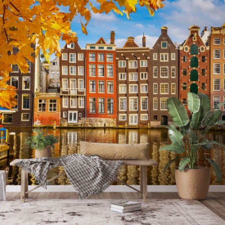 Bild på Old buildings in Amsterdam