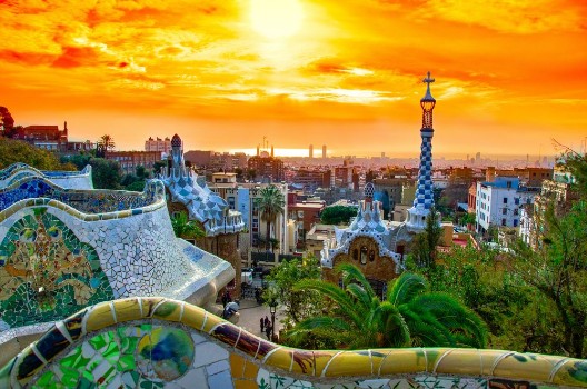 Picture of Park Guell in Barcelona,