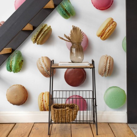 Picture of French Macarons on White Background