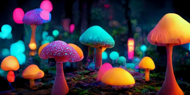 Afbeeldingen van Neon Mushroom