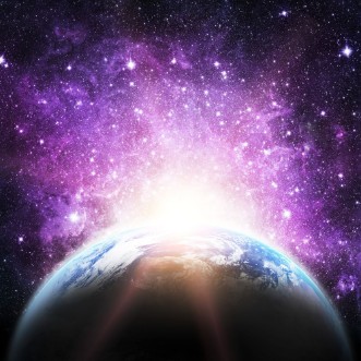 Picture of Earth with Purple Enigma
