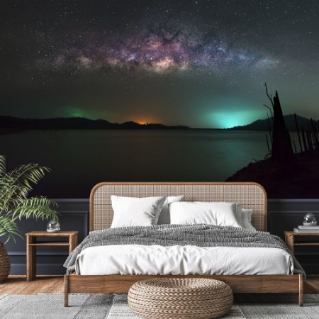 Picture of Milky Way over Lake