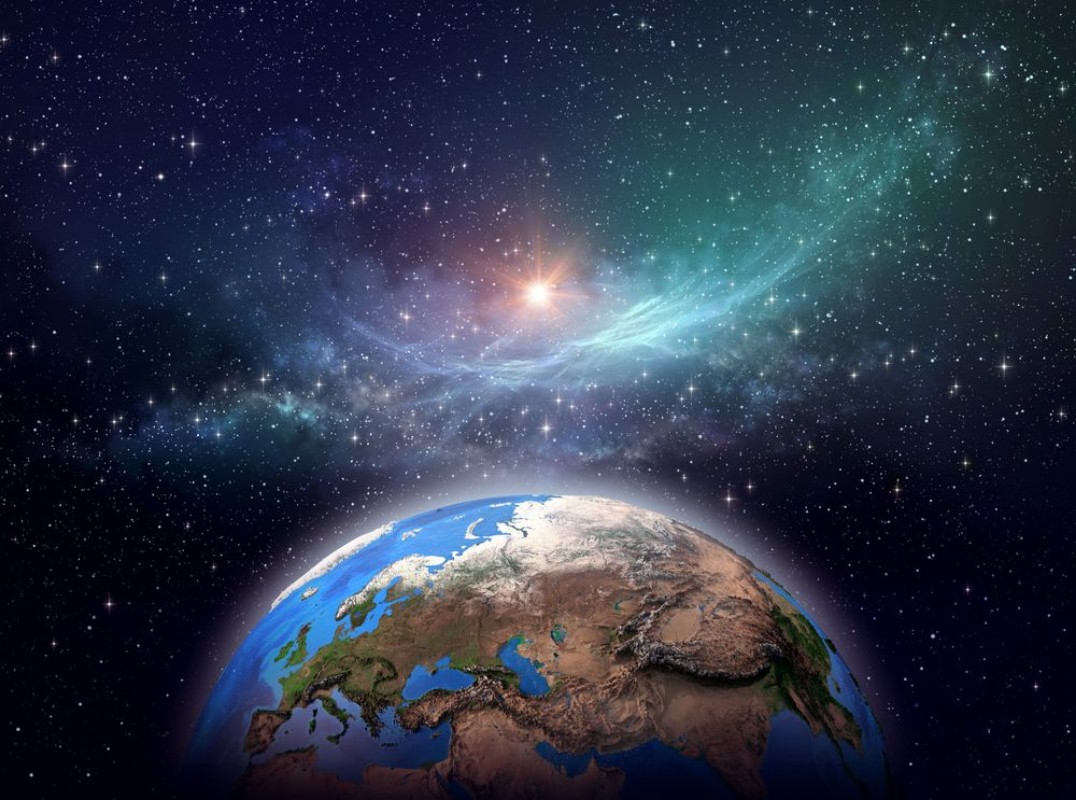 Bild på Planet Earth in Cosmic Space