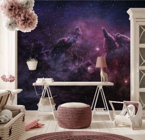 Afbeeldingen van Purple Nebula in Star Field