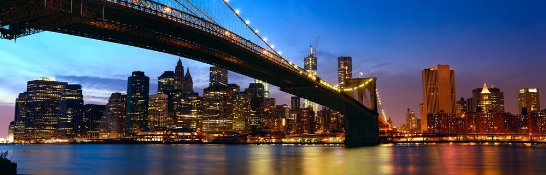 Picture of Panorama with Brooklyn Bridge at Sunset