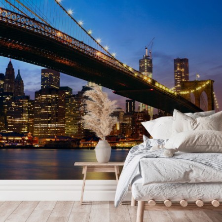 Picture of Panorama with Brooklyn Bridge at Sunset