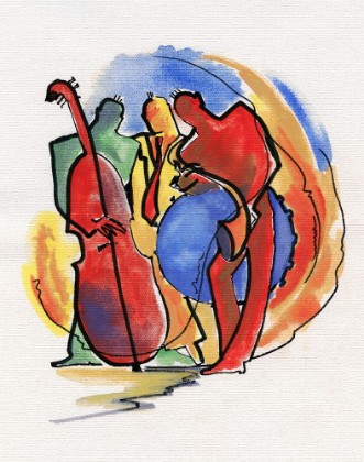 Afbeeldingen van Jazz Trio playing Music