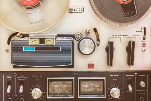 Bild på Close Up of a Vintage Tape Recorder