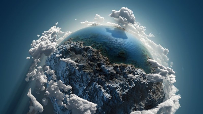 Afbeeldingen van Cloud Earth in Space