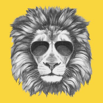Bild på Lion with Sunglasses