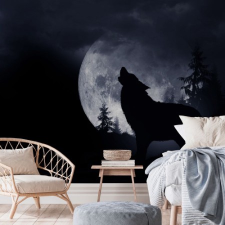 Picture of Howling Wolf Background