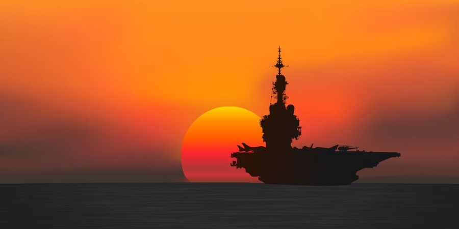 Picture of Aircraft Carrier Sunset