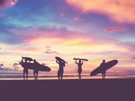 Bild på Surfer's Silhouettes