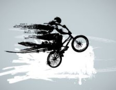 Picture of Trail Biker Getting Air