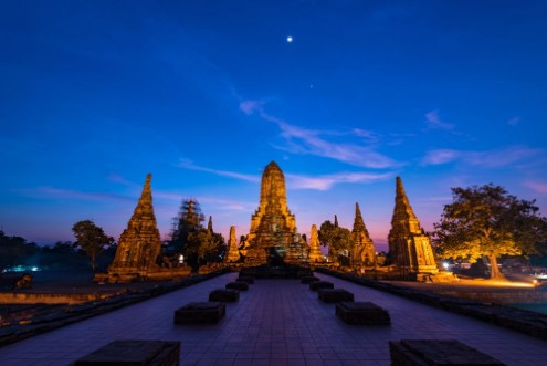 Afbeeldingen van Illuminated Pagoda in Thailand
