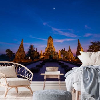Picture of Illuminated Pagoda in Thailand