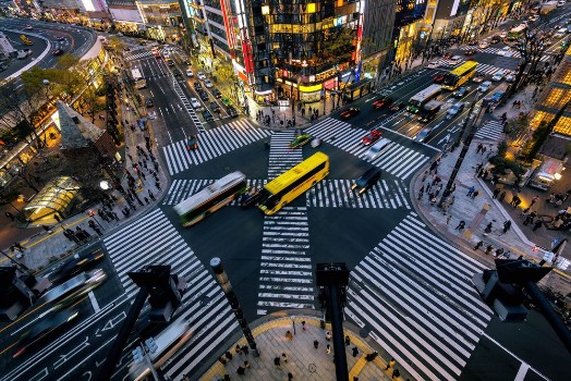 Picture of Intersection in Ginza, Tokyo