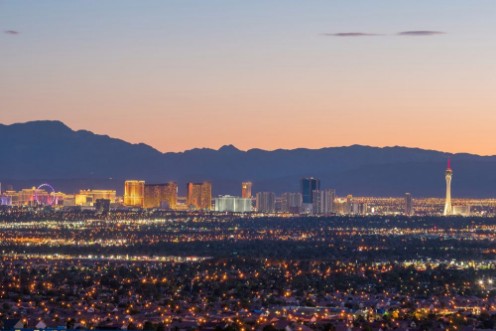 Afbeeldingen van Aerial view of Las Vegas strip