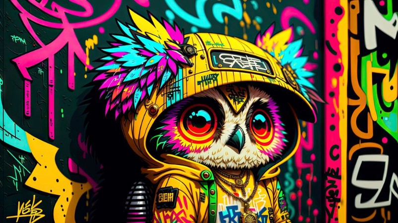 Graffiti Owl photowallpaper Scandiwall
