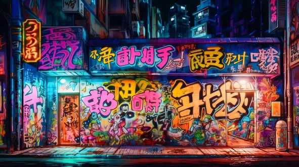 Afbeeldingen van Japanese Graffiti