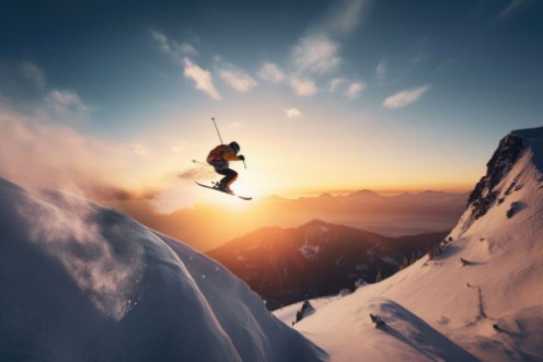 Afbeeldingen van Free Skier Jumping