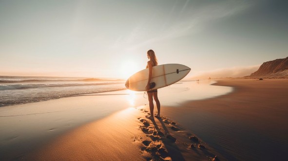 Afbeeldingen van Sunset Surfing