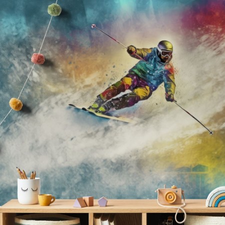 Afbeeldingen van Skier in a Spin