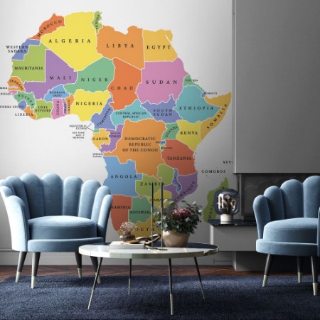 Picture of Africa Single States Political Map