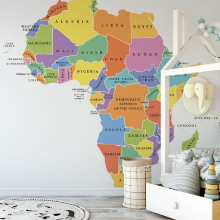 Afbeeldingen van Africa Single States Political Map