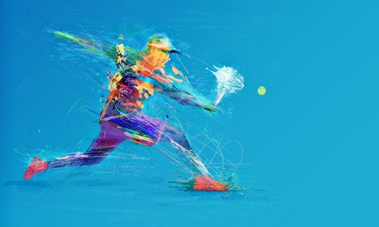 Bild på Abstract tennis player