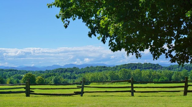 Picture of Scenic view of rural Vermont country landscape