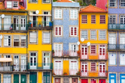 Afbeeldingen van Ribeira the old town of Porto Portugal