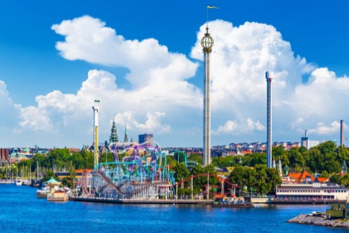 Picture of Amusement park Grona Lund on Djurgarden island in Stockholm Swe
