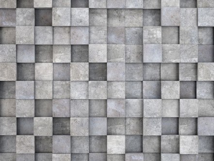 Bild på Wall of concrete cubes