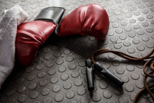 Image de Boxing gloves and rope