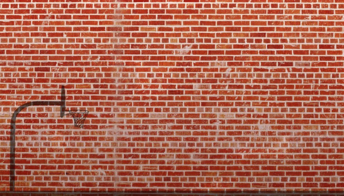 Image de Basketball Hoop - Unique basketball hoop shadow in front of brick wall