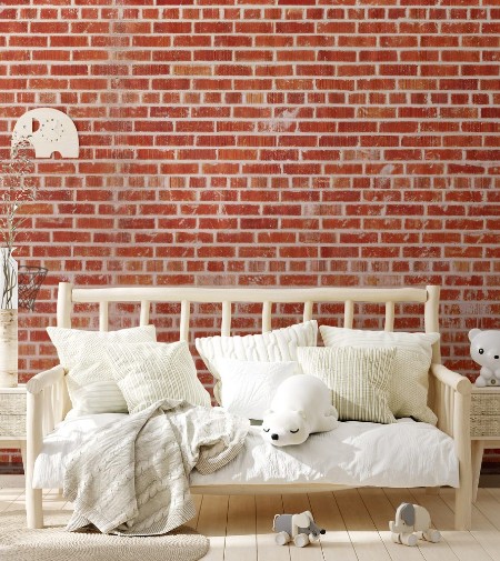 Picture of Basketball Hoop - Unique basketball hoop shadow in front of brick wall