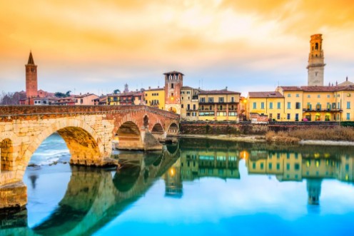 Bild på Ponte di Pietra in Verona Italy