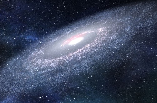 Bild på Big Spiral Galaxy - 3D Rendered Digital Illustration